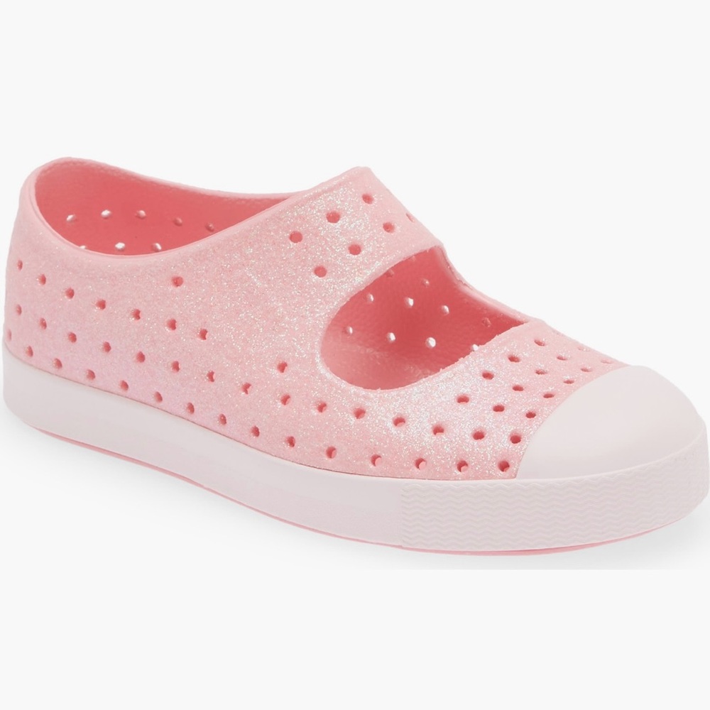 NIB Native Shoes Juniper Bling Glitter Perforated Mary Jane